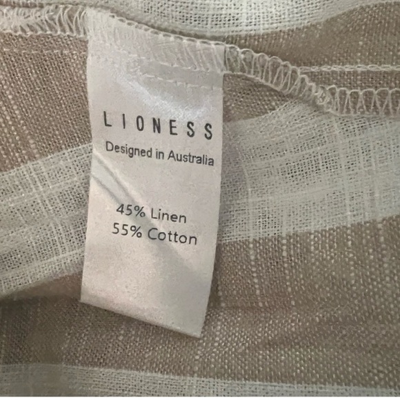 Lioness Women's Fazio Striped T-Shirt Nude Pinstripe, XS - Picture 5 of 8